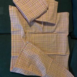 Pink plaid dish towels